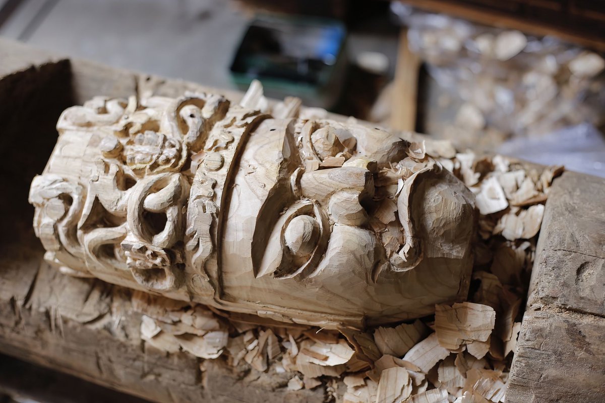 UpGuizhou's tweet image. Anshun #DixiOpera masks are wooden painted #masks used in performances.  These masks come from ancient #Nuo culture, and they can drive away evil spirits and pass on history. They are a special part of# Anshun’s culture and are on the national intangible cultural heritage list.