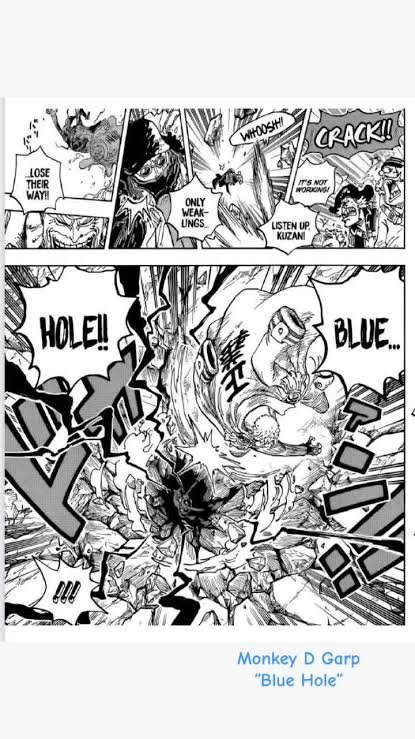 #onepiece1165
Garp using weaker/early variant of Blue hole on Rocks