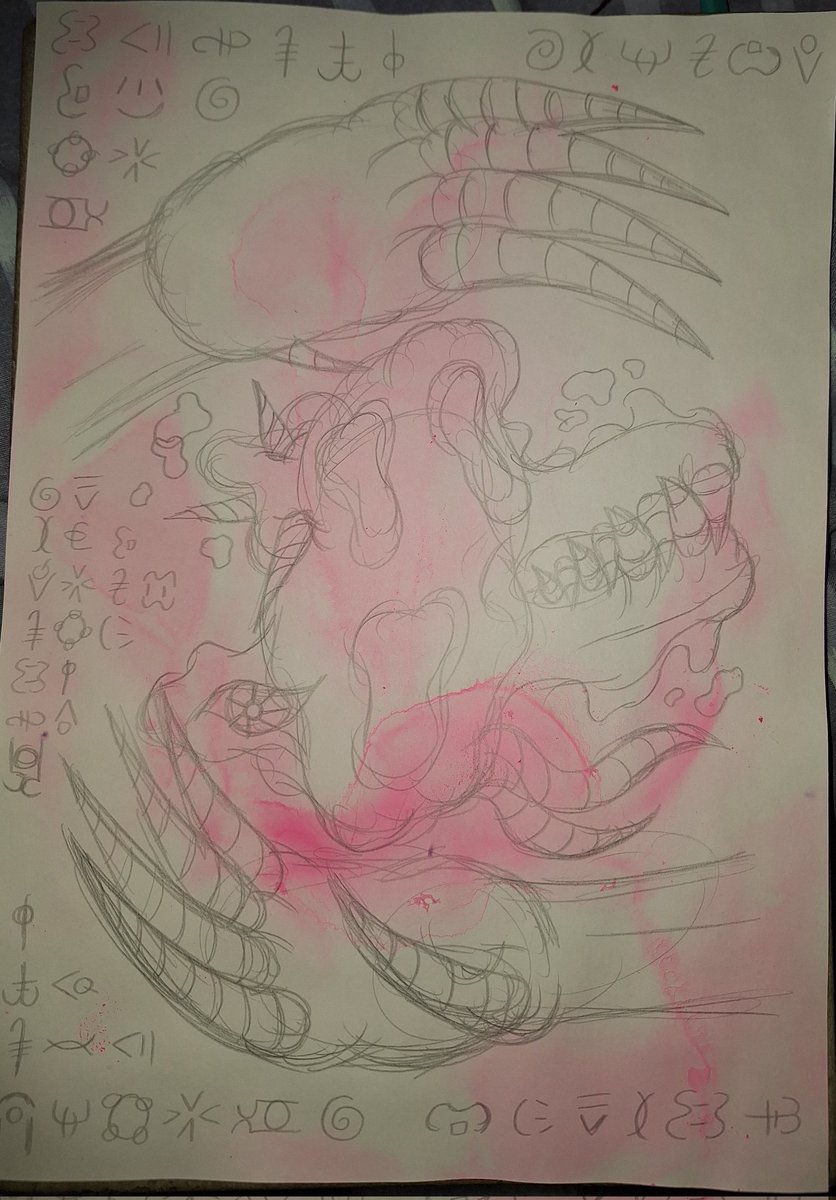 WIP - Goop.
#art #drawing #illustration #sketch #roughsketch #entity #candy #sweets #sweettreats #candinomicon #lovecraftian #occult #symbols #weird #strange #horror #bodyhorror #irishartist #irishart #dublinartist #wip #workinprogress #unfinished #notfinished #lorcancassidy