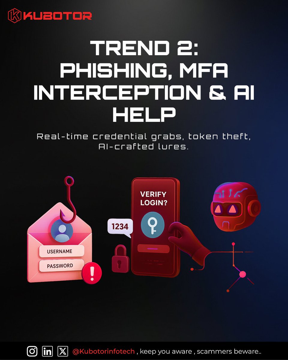 Kubotortech's tweet image. Hackers leveled up in 2025!
New #DataExfiltration tactics hide in your DMs, clouds &amp;amp; apps. 
Every “I’m on vacation!” post = a gift to cybercriminals.
Protect your privacy. Guard your data. Stay cybersafe. 
#Cybersecurity #OnlineSecurity #DataProtection #DigitalSafety