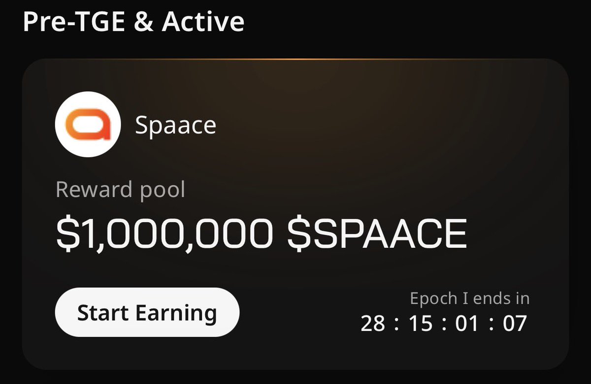 yorickjpg's tweet photo. GM CT

Only 28 days left for @spaace_io epoch 1 campaign.

This gamified NFT marketplace on Base is putting users first..... they’re giving 100% of trading revenue back in ETH.

Can $SPAACE Bring Back the NFT Hype?? https://t.co/PlSRu4XkLe
