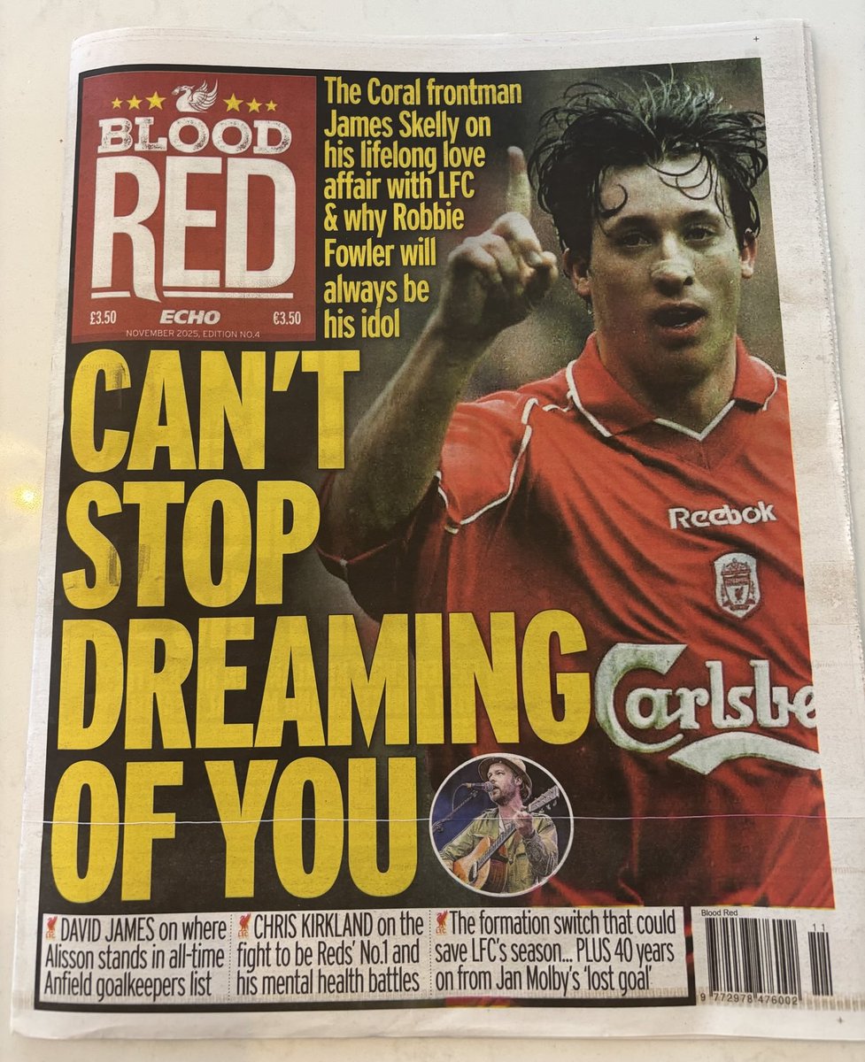 JamesSkellyBand's tweet image. Had a good chat with ⁦@ChrisOfSalop⁩ about ⁦@thecoralband⁩ and LFC for Blood Red. Pick up a copy when you’re out and about.