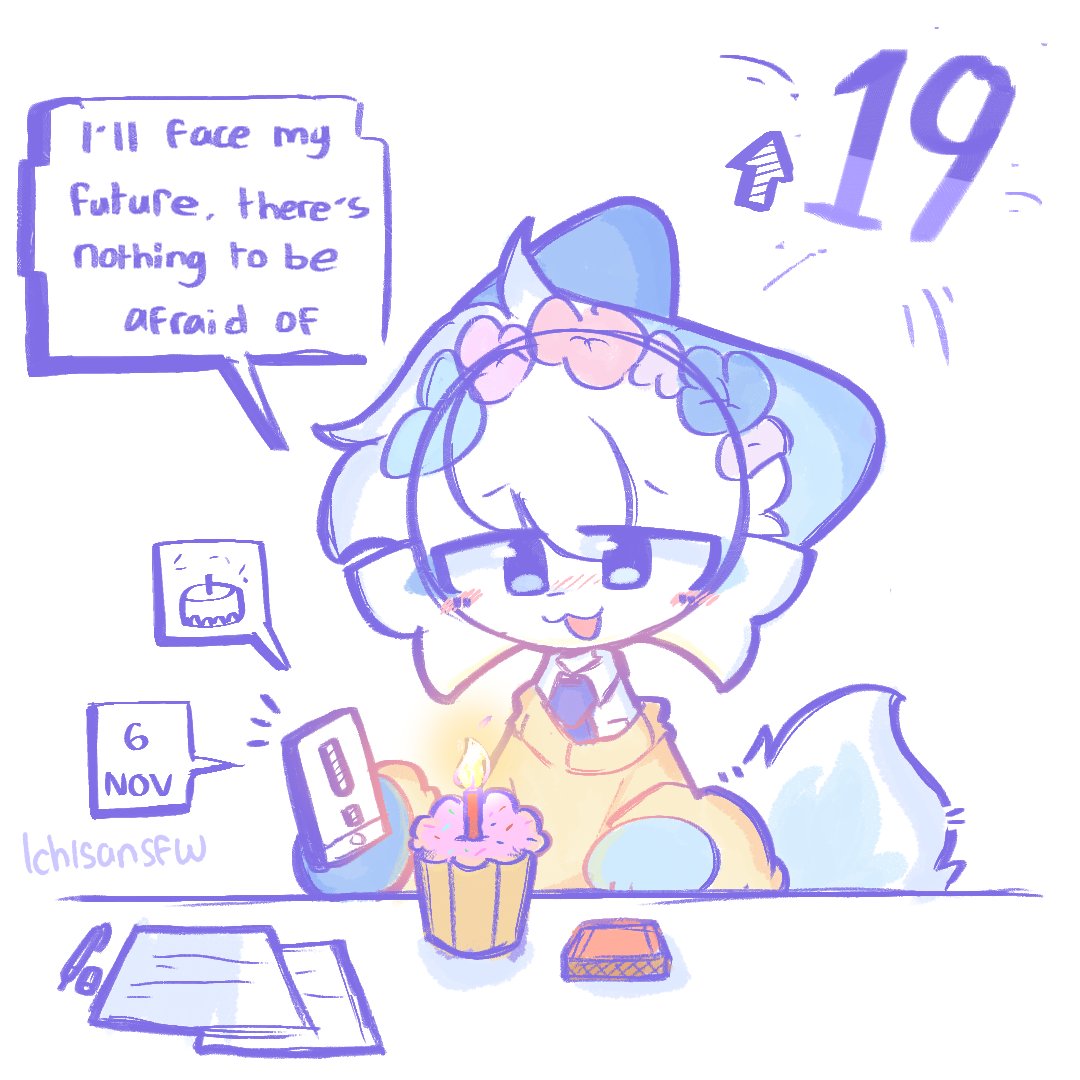 Ichisansfw's tweet photo. "Throw away the past like a piece of trash, 'cause the future looks so bright" 🎂 I just turned 19 today GG. https://t.co/8Yt9GbUQJ8
