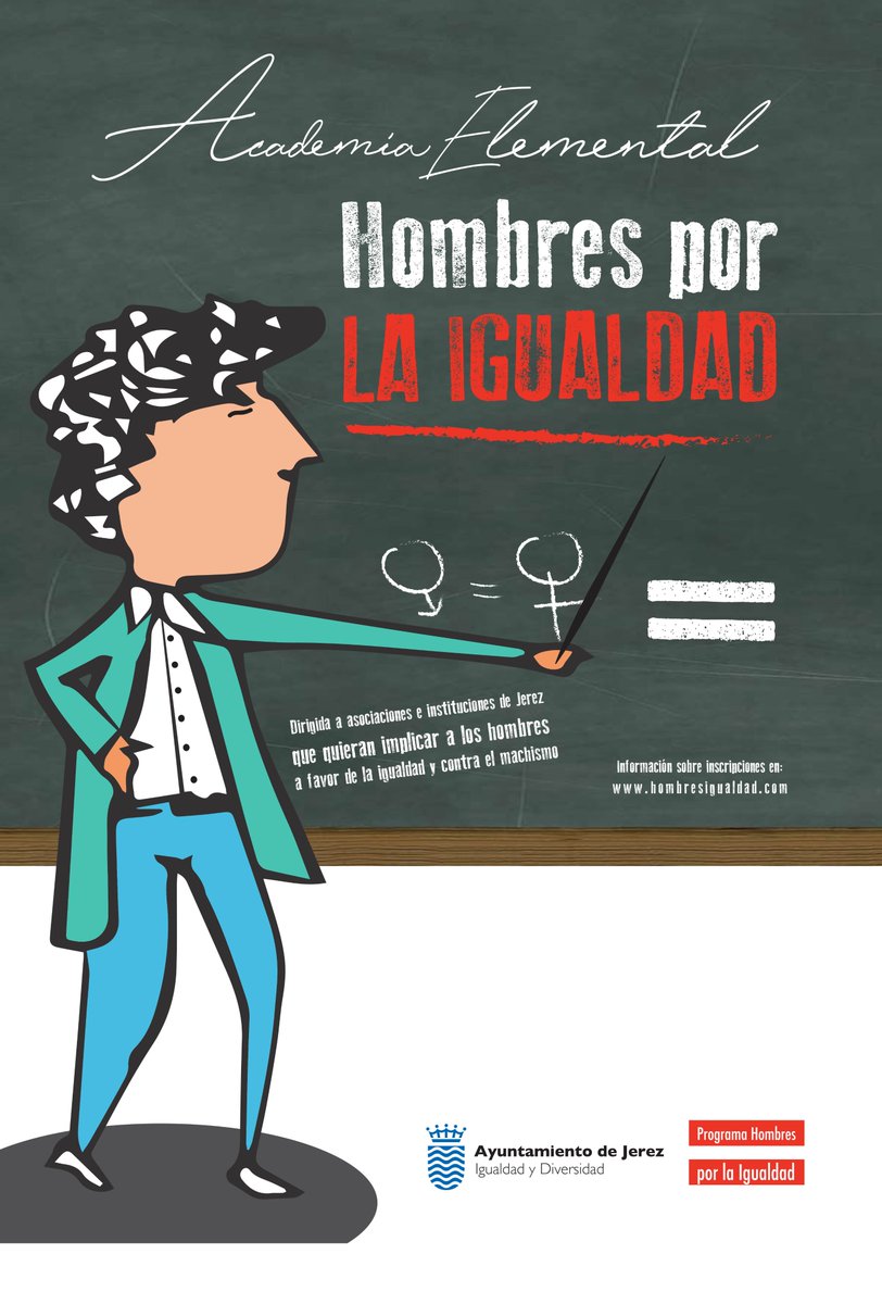 🔵 Nueva edición de la Academia Elemental de Hombres por la Igualdad.

Destinados a asociaciones e instituciones interesadas en promover masculinidades igualitarias.

Toda la información en la publicación y en hombresigualdad.com

#HombresPorLaIgualdad