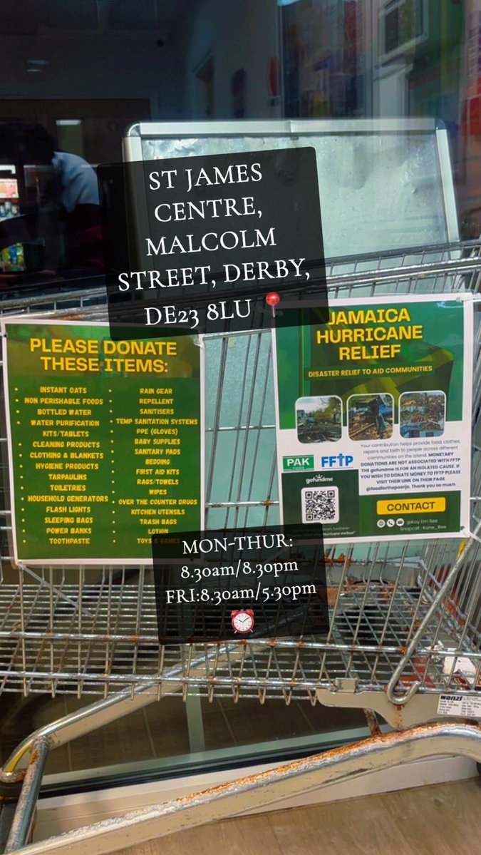 To help provide disaster relief for Jamaica since the Hurricane, there are 2 donation spots set up in Derby &amp; we have the gofundme to help provide aid so please check the info below. All donation items listed below🙏🏽🐏

gofund.me/925611430

#YardieRams #DCFC #DCFCfans 🇯🇲🐏