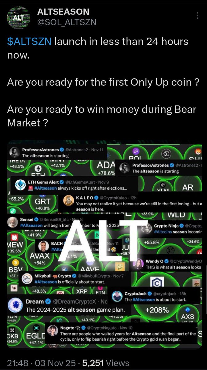 kira40sec's tweet photo. @Borg_Cryptos What happened to altszn launch https://t.co/4ckgzoN578