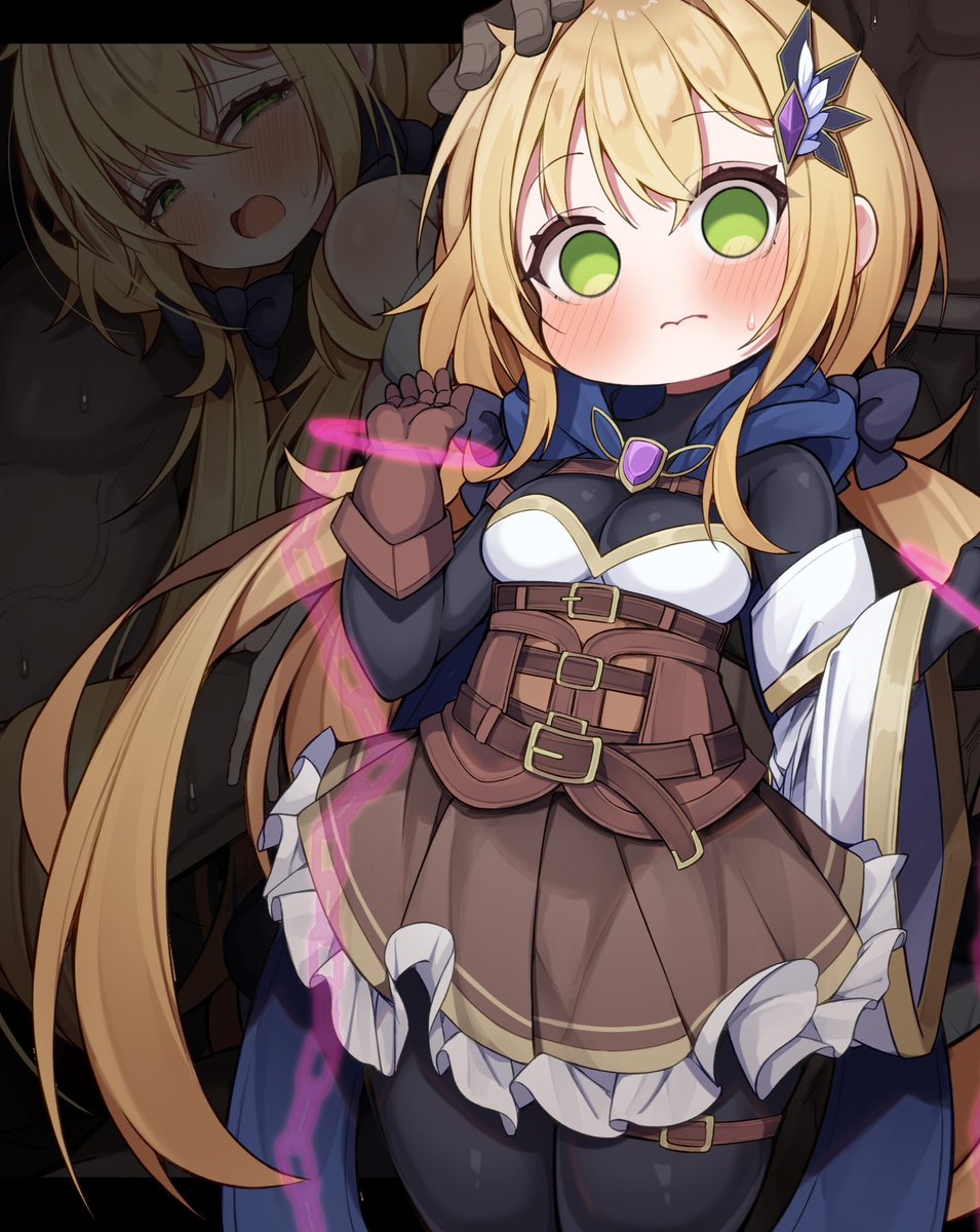 矢印キーさんところの
勇者ちゃん（ミニ）を描かせていただきました！
かわいいですね、げっへっへ….！