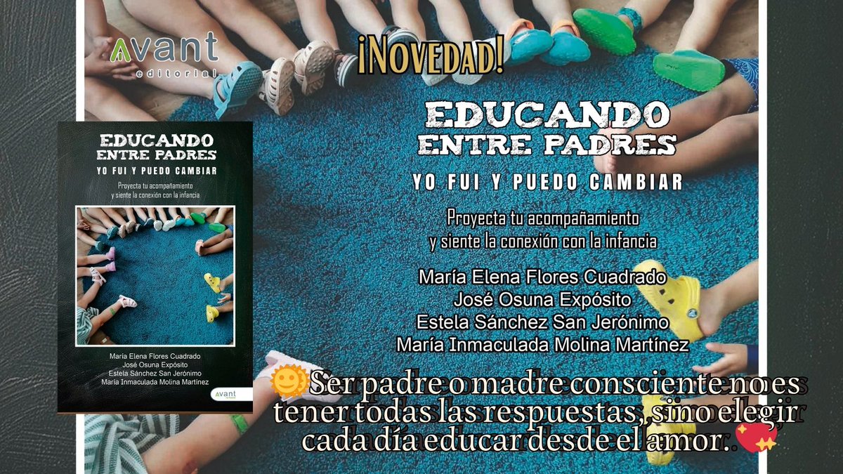 🌿✨ Educar desde el amor es el primer paso para transformar el mundo.
tinyurl.com/educando-entre…

Porque los grandes cambios comienzan en casa, cuando elegimos mirar a nuestros hijos con empatía, respeto y conciencia.
Descubre Educando entre padres, una guía que une la pedagogía