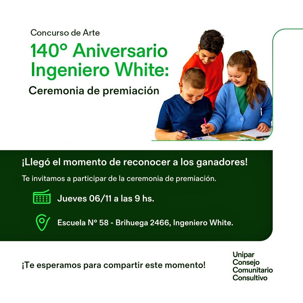 Val_Fabian's tweet photo. Gracias #UNIPAR por invitarme a ser parte, primero como jurado y hoy para compartir esta hermosa premiación del Concurso de Arte por el 140° Aniversario de Ingeniero White.
Un espacio que pone en valor el talento, la creatividad y el compromiso de nuestros jóvenes con su localidad.🙌🌿
El arte como herramienta para seguir construyendo identidad y comunidad 🎨💚.