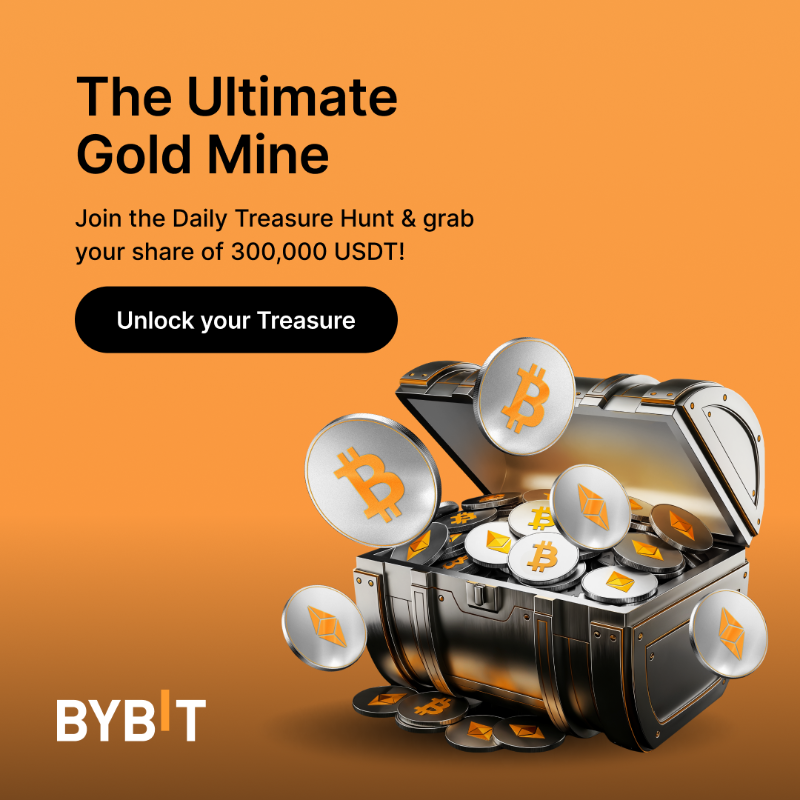 Bybit_Official's tweet photo. Getting Started In Crypto?

Join Daily Treasure Hunt! Open treasure boxes with points, reveal scratch cards &amp; claim your share of 300,000 USDT Now!
