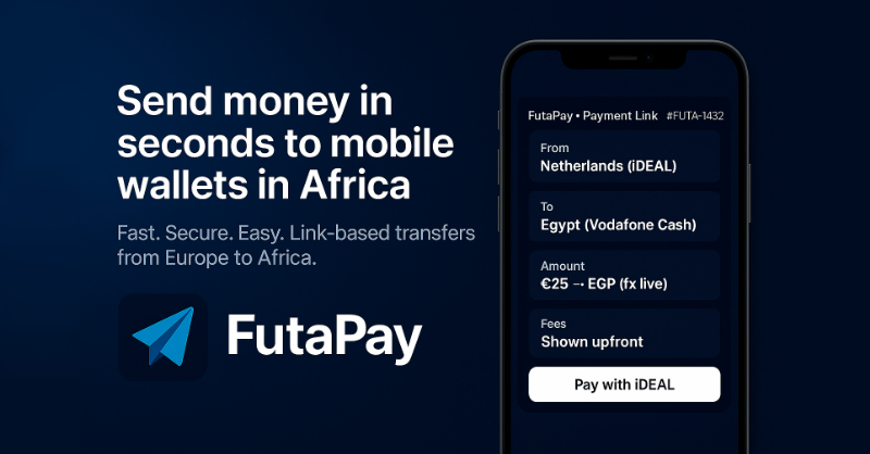 Futa_Pay's tweet photo. Receiving money from Europe has never been so easy.

Be first to know when FutaPay launches.
Join the waitlist.