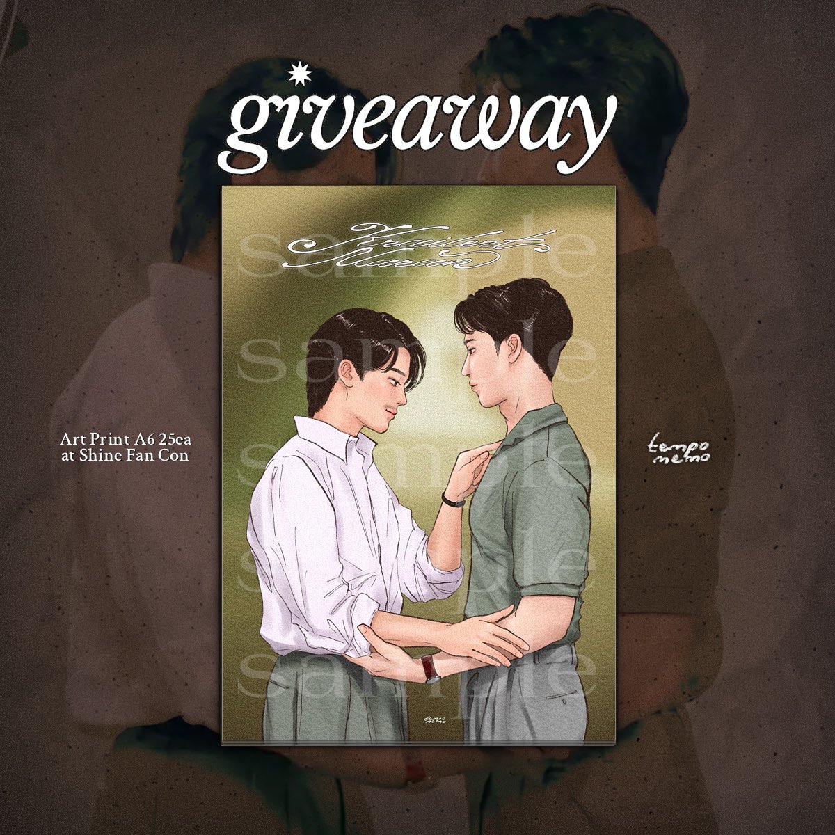 giveaway ꙳ ⊹ ｡ ﾟ
#shinefancon

art print A6 25ea
🗓️ 15 nov 25
time &amp; place : tba

✴︎ rt &amp; show this tweet

#KrailertNaran #KraiRan #soneuro #สนยูโร