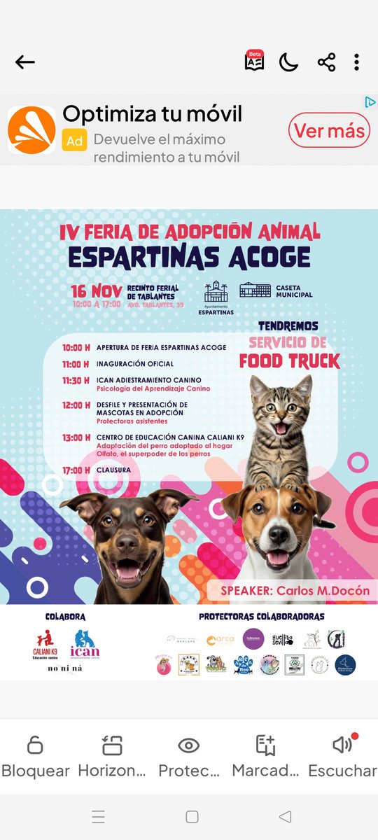 #EVENTO EN ESPARTINAS SEVILLA !!!
EL DIA 16/11/2025 domingo .
Ven a conocernos o a visitarnos si eres adoptante o acogida !!
Te esperamos con ilusión