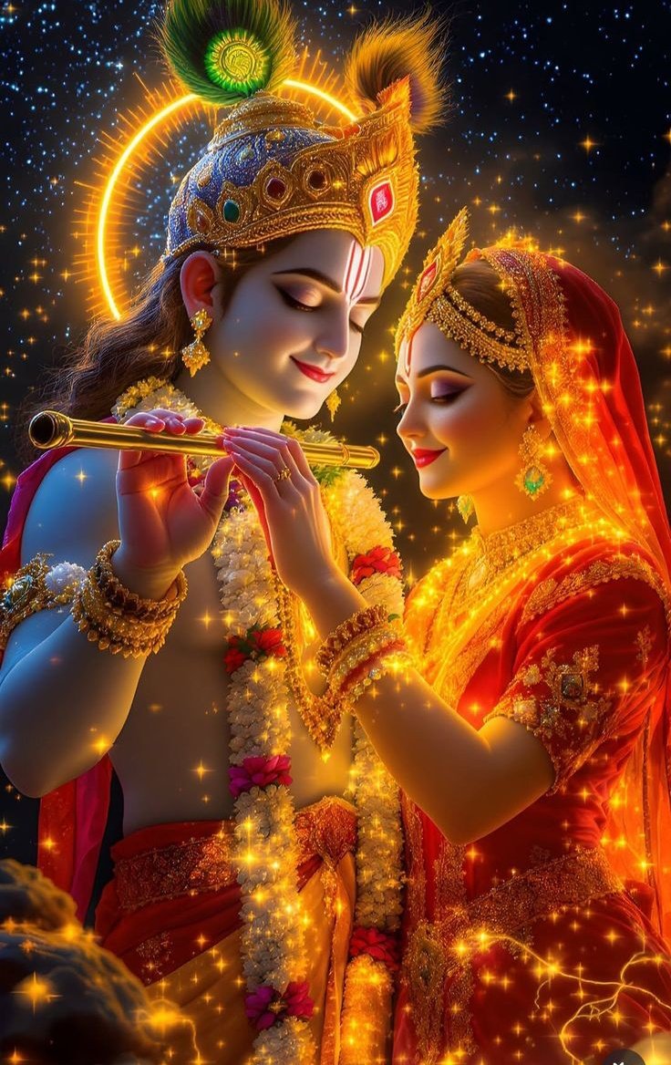 "कृष्ण की बाँसुरी जब बजे, राधा का प्रेम दिल में सजे।
कृष्णा की मुरली में जो प्रेम की धुन है, राधा के दिल में बस वही सुकून है।"🌺
🌺🌺राधे कृष्ण राधे कृष्ण 🌺🌺