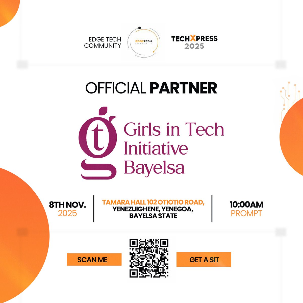 _weareedgetech's tweet image. We’re pleased to announce our official partnership with @gitibayelsa for TechXpress 2025. The event is around the corner

8 Days to Techxpress2025🤩🤩

Click the link below to get your tickets

lnkd.in/d2TGVjWe
