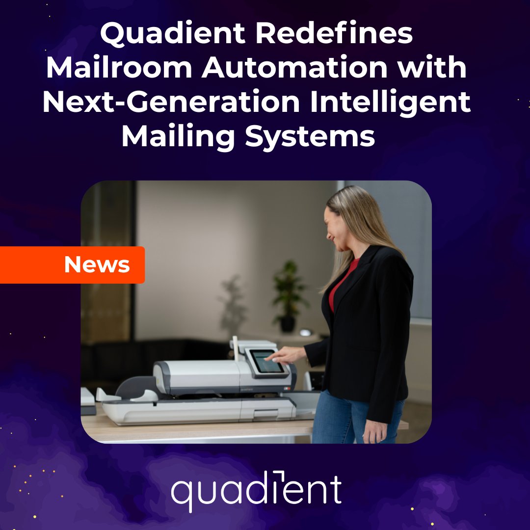 Quadient's tweet image. 🚀 Quadient is transforming mail automation with the new iX Series of intelligent mailing systems, combining intuitive design, cloud connectivity, and smart automation to boost efficiency and accuracy.

📢 Find out more: go.quadient.com/49DL1pU

#MailAutomation #Innovation