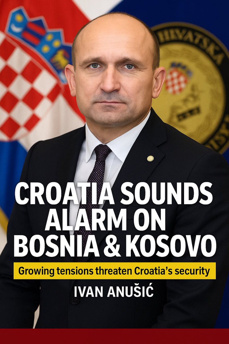 🇭🇷⚠️ CROATIA SOUNDS THE ALARM — BOSNIA &amp; KOSOVO COULD DRAG THE REGION INTO A NEW CRISIS

Croatia’s Minister of Defense, Ivan Anušić, has issued one of the most serious warnings from a Croatian official in years — saying openly that problems in Bosnia and Kosovo are now close