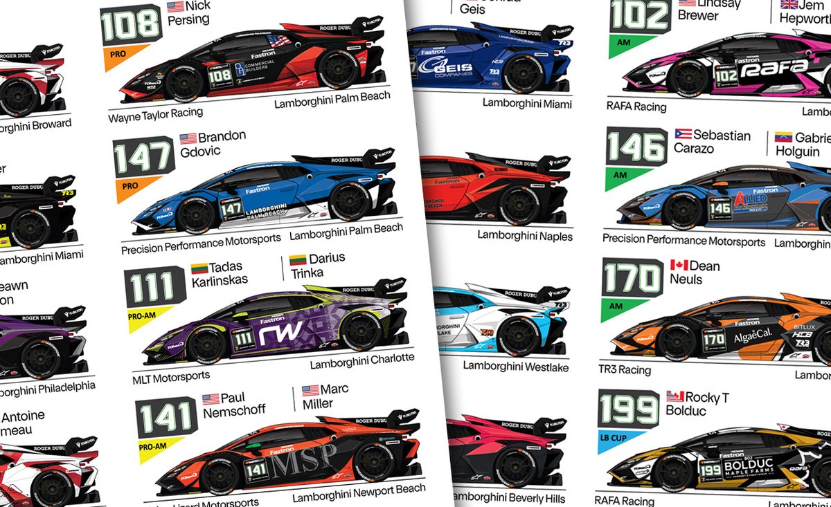 The Final Spotter Guide of 2025!

Rd 6, Race 1 of the #Lamborghini #SuperTrofeo N.American Championship goes green at 6:35am ET, 3:35 PT in Misano Italy, prior to the <a href="/LamborghiniSC/">Lamborghini Squadra Corse</a> World Finals this wk/end.

Official Spotter Guide: spotterguides.com/portfolio/25_l…

Watch all the races: