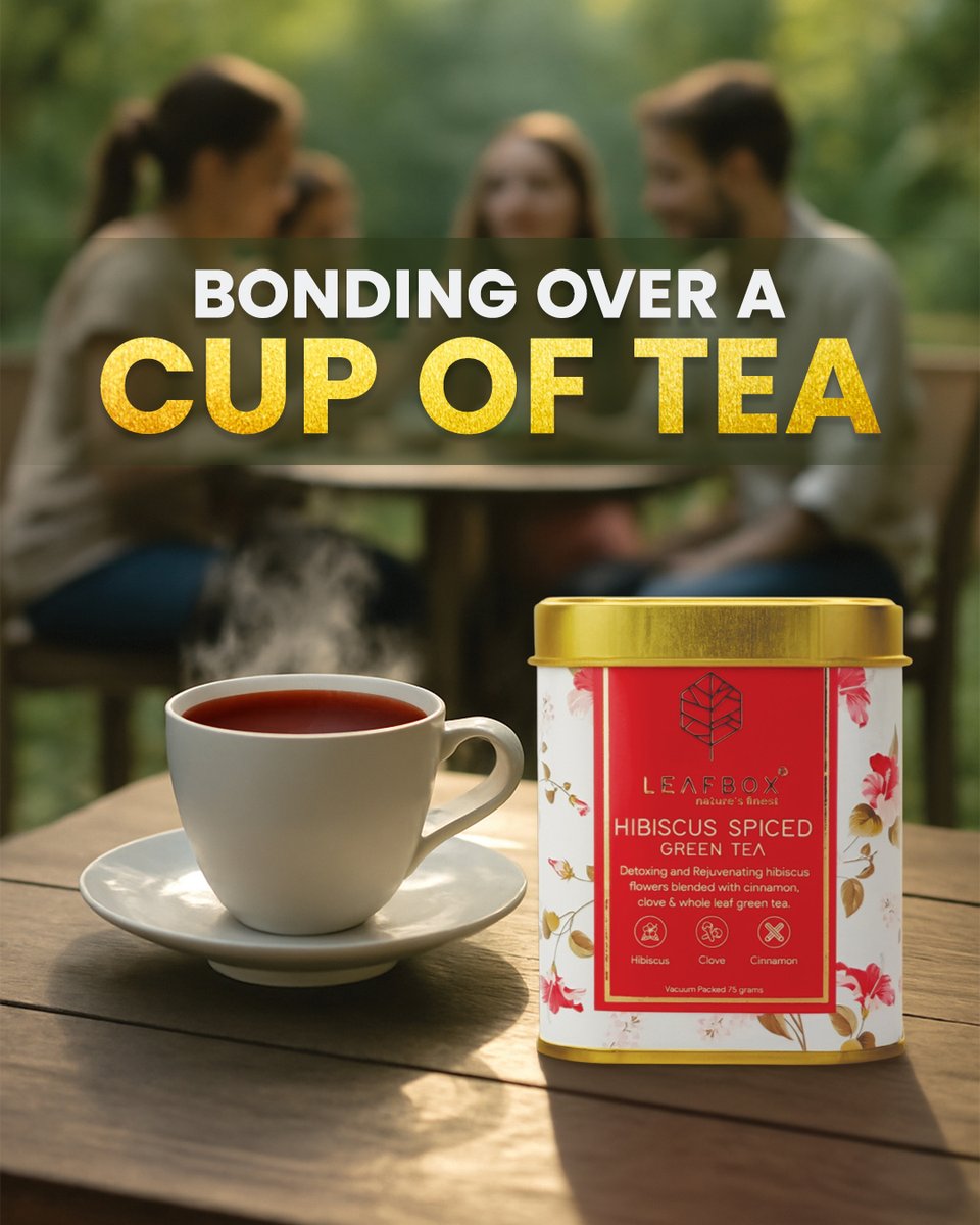 leafbox_tea's tweet photo. Share stories, laughter, and a soothing cup of hibiscus delight 🌺
#leafbox #leafboxtea #hibiscusspicedgreentea #greentealovers #teatime #wellnessinacup #naturallyrefreshing #tealove #sipandconnect #relaxwithtea #teamoments https://t.co/RP6yZra9zf