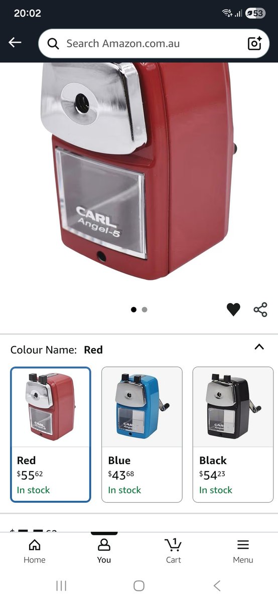 آمازون هم راهزنیه برای خودش، یه مدتی کرمم افتاده بود از این مداد تراشها بگیرم که تو بچگی خیلی آرزوشو داشتم ولی گفتم تو چقدر مداد استفاده میکنی مگه، خلاصه گذاشتم تو لیستم باشه برای یه روزی، تفاوت دو تا عکس کمتر از یک ماهه، قیمت قرمزه دو برابر شده دقیقا