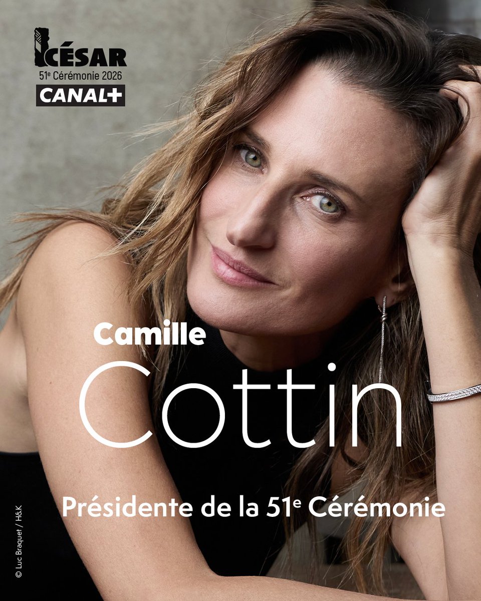 Camille Cottin, Présidente de la 51e Cérémonie des César ✨

À suivre le 27 février prochain en clair, en direct et en exclusivité sur CANAL+.

📸 © Luc Braquet / H&amp;K