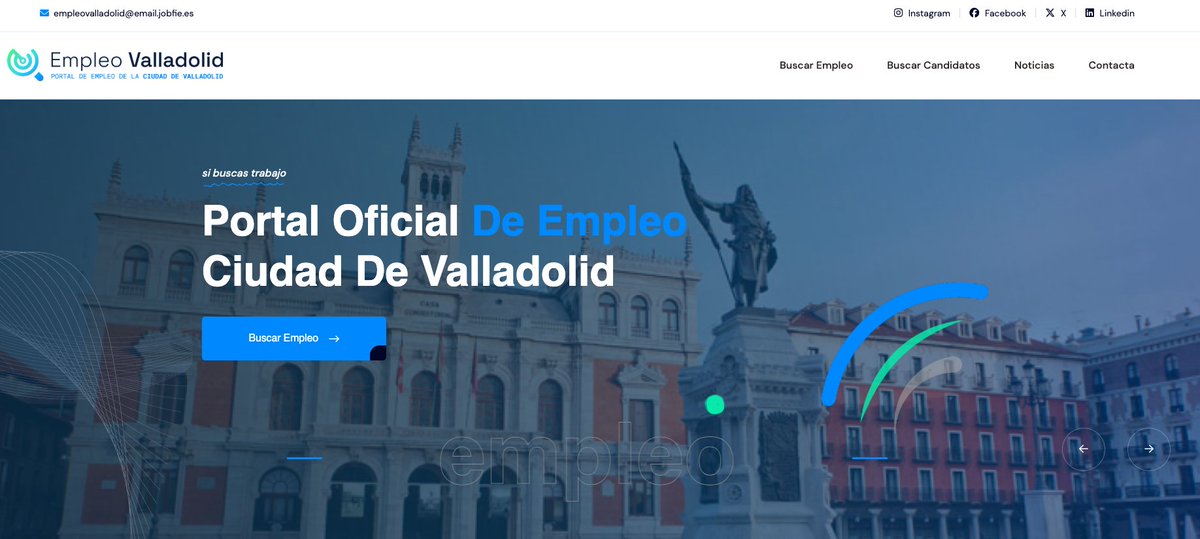 ¡Récord! 🚀 La plataforma Empleo Valladolid, que desarrollamos como partners, supera las 300 ofertas activas.

Un orgullo impulsar el empleo en la ciudad con <a href="/AyuntamientoVLL/">Ayto. de Valladolid</a>, <a href="/fblancopaco/">Francisco Blanco</a> y <a href="/ideva_agencia/">Ideva</a>. ¡Seguimos!

👉 f.mtr.cool/aoiqwiswjj

#EmpleoValladolid