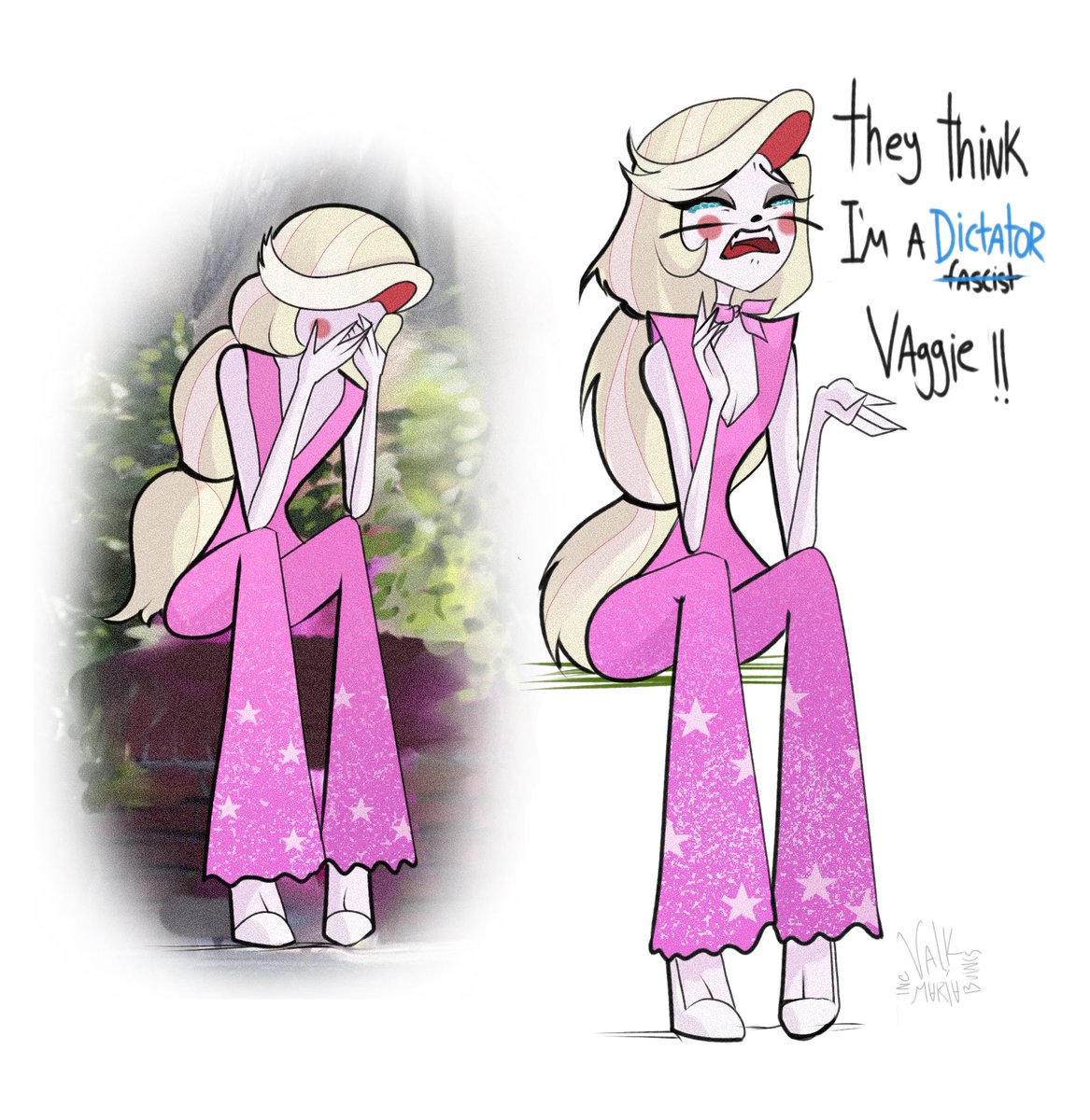 Man those were some anxiety some
inducing episodes… 💀 #hazbinhotelseason2 
#charliemorningstar #barbie #dictator