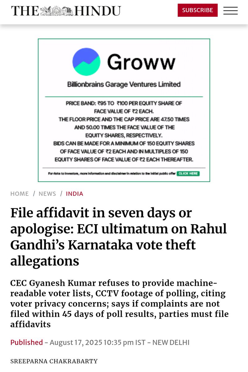 It's more than 2 months, neither Rahul Gandhi filed an affidavit nor apologized. Where is the CEC? Has anyone seen him?