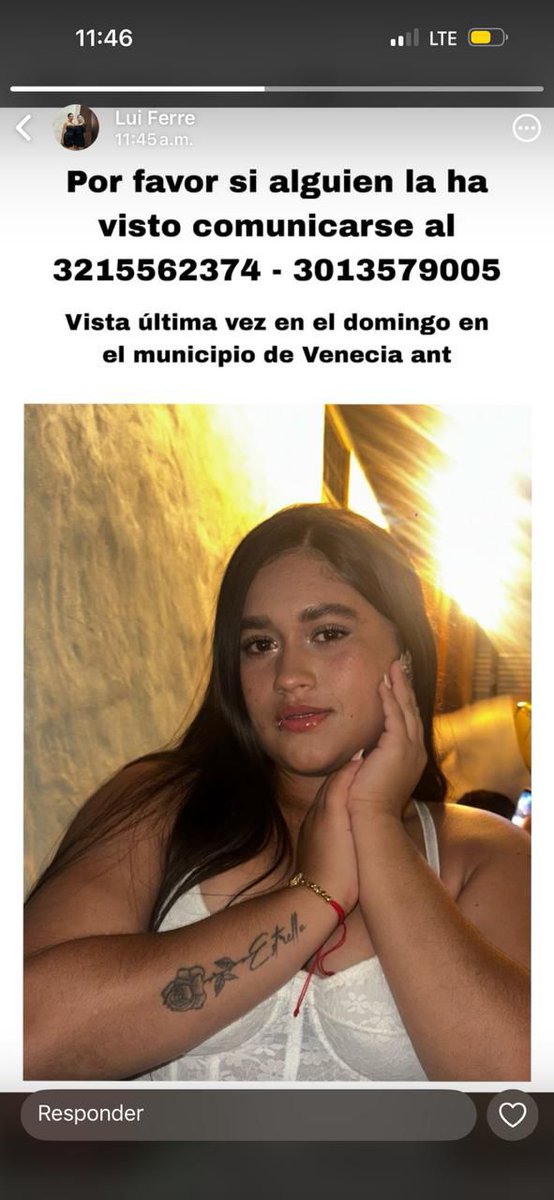 CamiRusher44's tweet photo. #ChicaDesaparecida #MujerDesaparecida 
Emiliana Castrillón Herrera en el municipio de #Venecia #Antioquia https://t.co/VvaiGj7Dsr