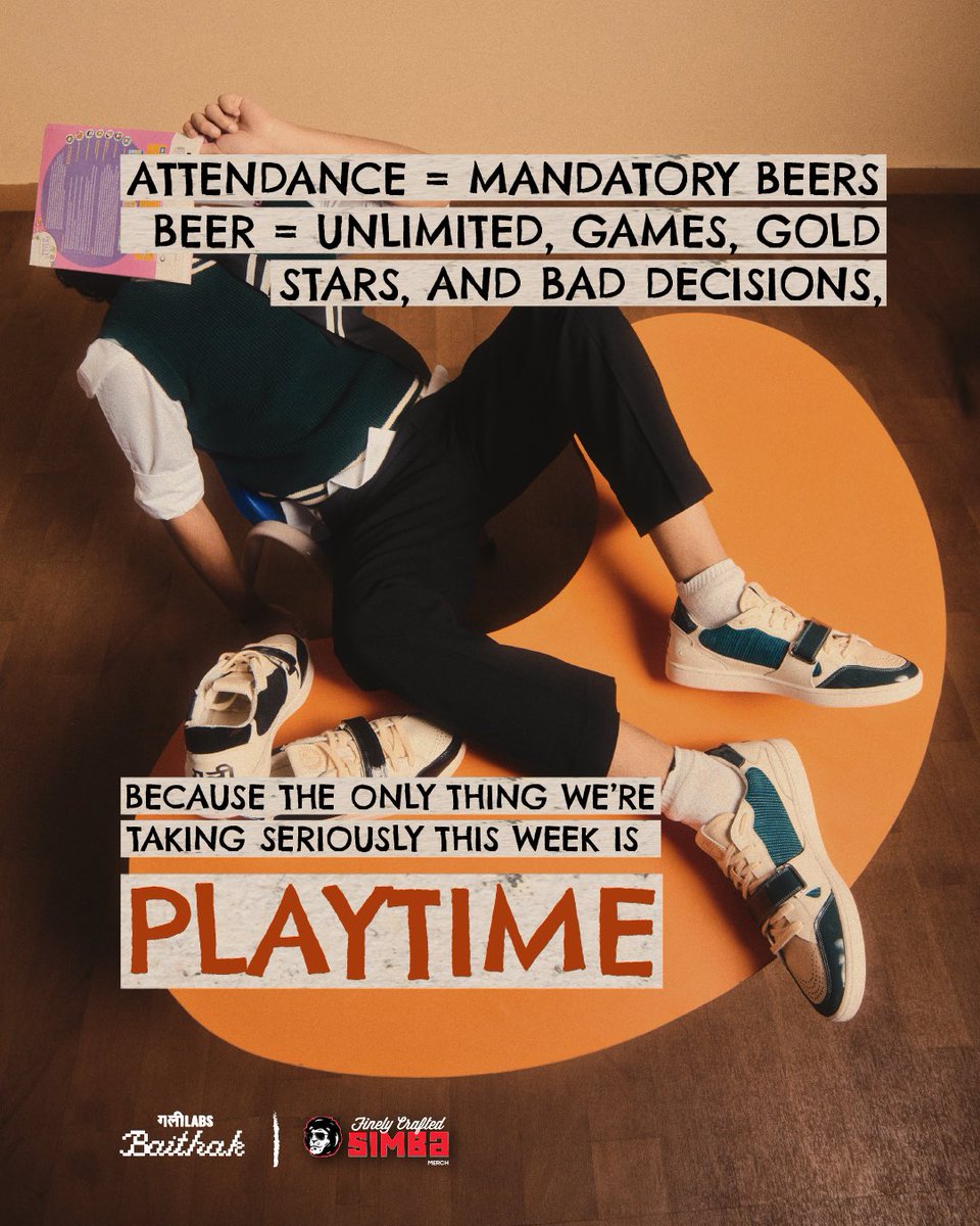 Recess is back! 
This Children’s Day, we’re calling timeout on adulting.
Report cards, playground games &amp; a whole lot of bad decisions - poured by @roarwithsimba

Attendance = Mandatory Beers
Beers = Unlimited, Games, Gold Stars and Bad Decisions 

Because the only thing we’re