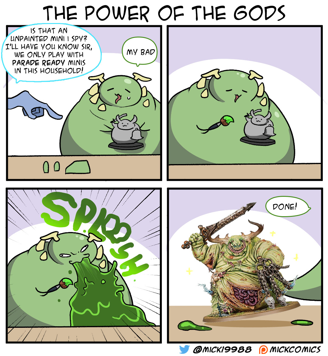 Chaos gods : Our children shall not play with unpainted minis #warhammer40000 #WarhammerCommunity