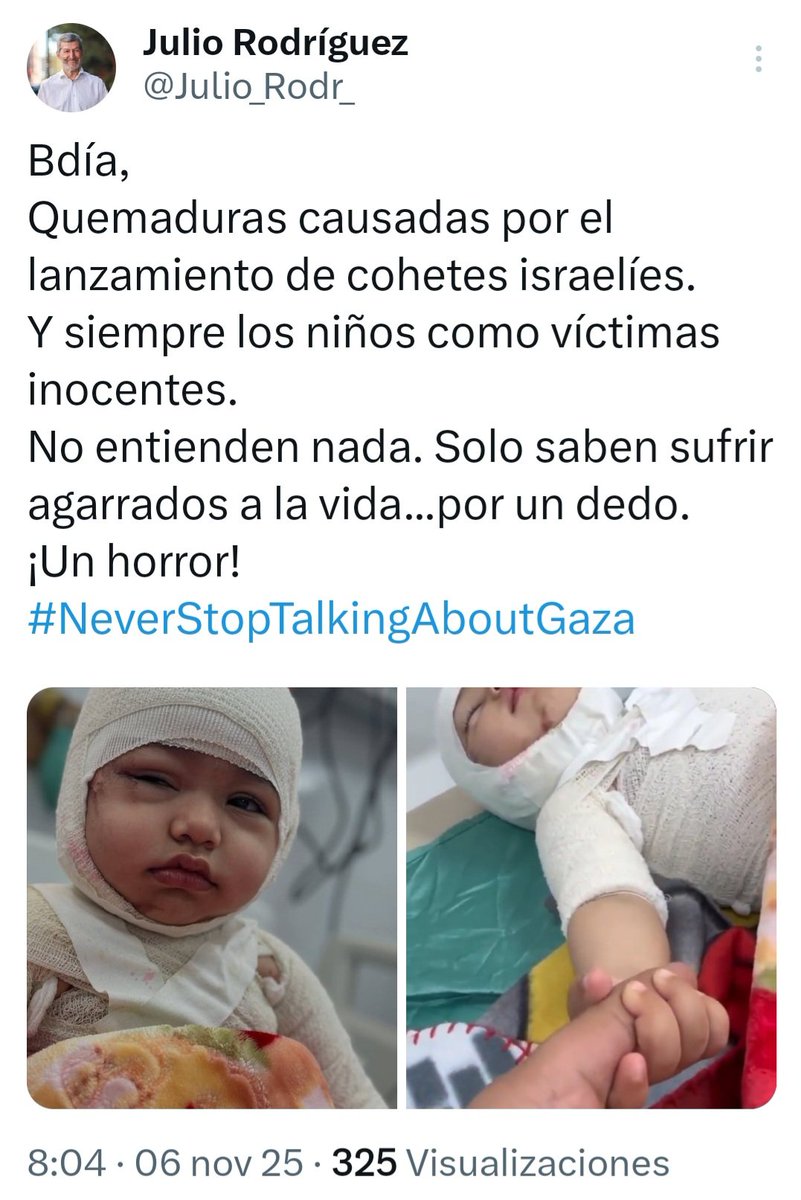 No le ha gustado a "X" este post.
Insistimos...porque es la realidad que no quieren ver.
#NeverStopTalkingAboutGaza