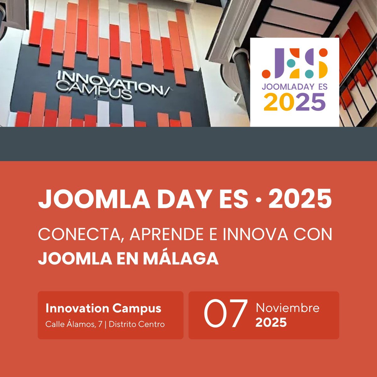 JoomlaDayES's tweet image. 🎯 ¡Mañana arranca el #JoomlaDayES2025 en Málaga!

Aún quedan unas pocas entradas.

👉 jday.joomlaes.org/entradas

Charlas, comunidad y desarrollo web.

#Joomla #DesarrolloWeb #TechEvents #ComunidadJoomla