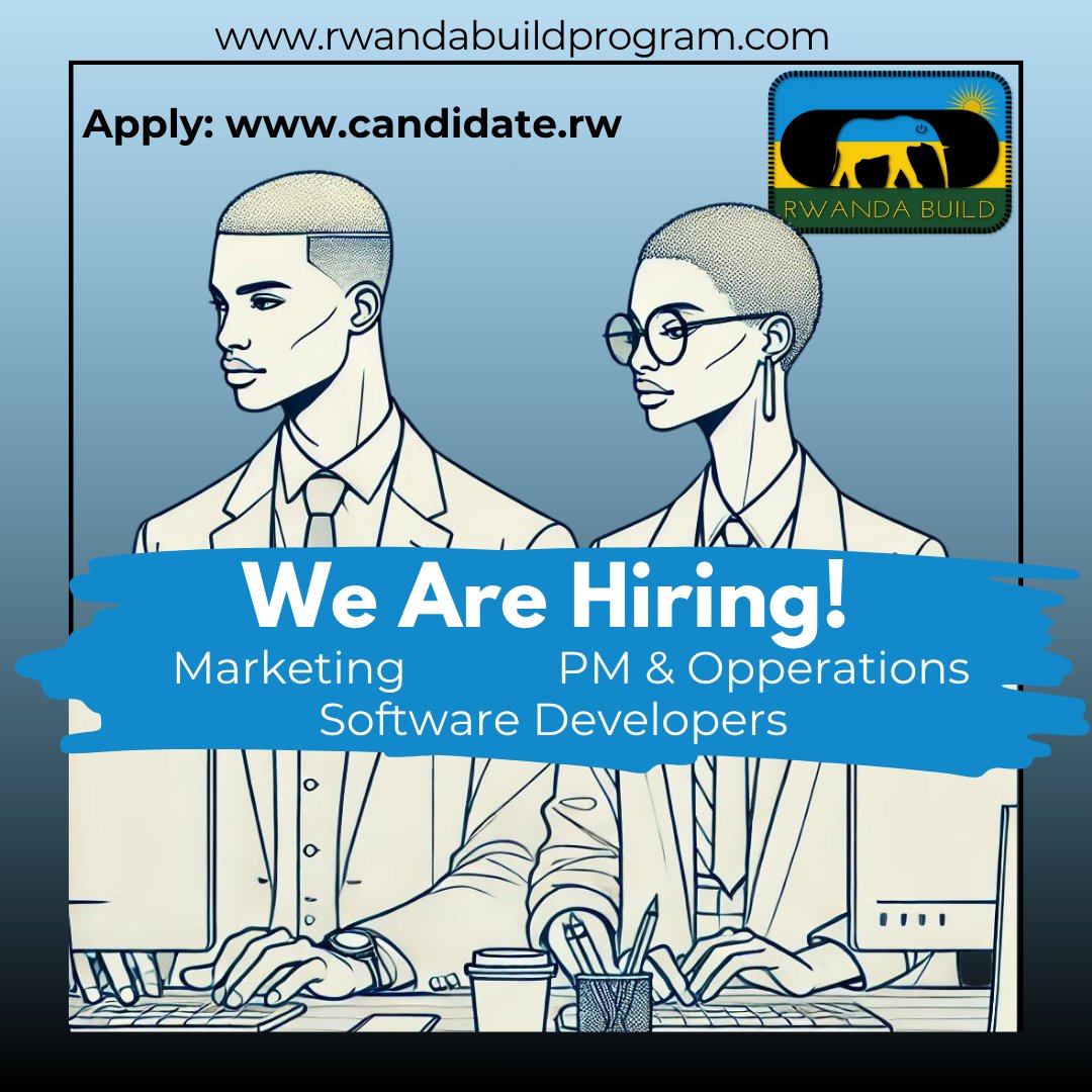 Join our staff or a local startup! (paid interns and full positions)
It is the last cycle of hiring for <a href="/RwandaBuild/">Rwanda Build Program</a> teams and staff. Check out the opportunities at Candidate.rw
Final 2025 interviews are starting next week!