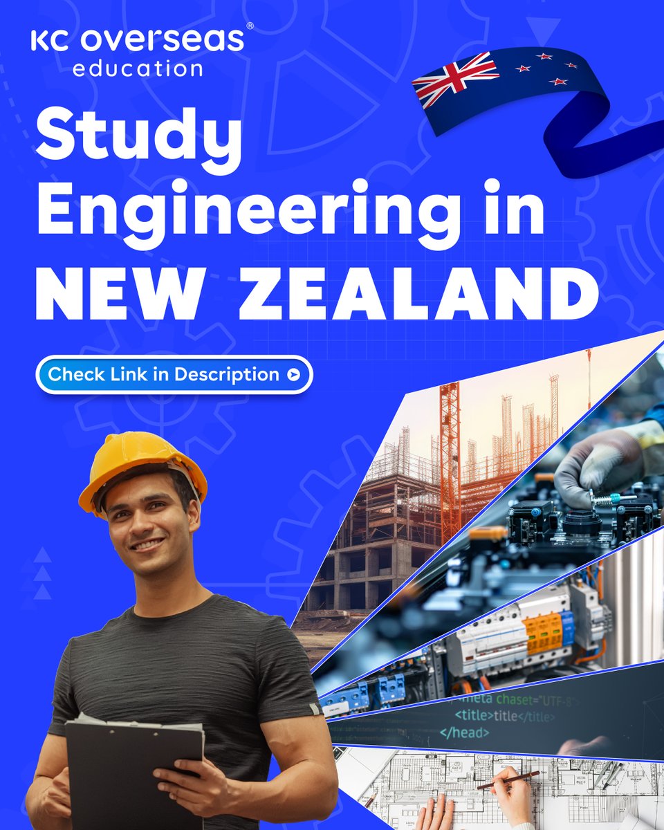 KCOverseasEdu's tweet image. Study Engineering in New Zealand! ⚙️

Build a global career with world-class education, hands-on learning &amp;amp; global recognition. 🌏🎓

👉 Know More: bit.ly/4nJW2cG

#Engineering #StudyinNZ #GlobalEducation