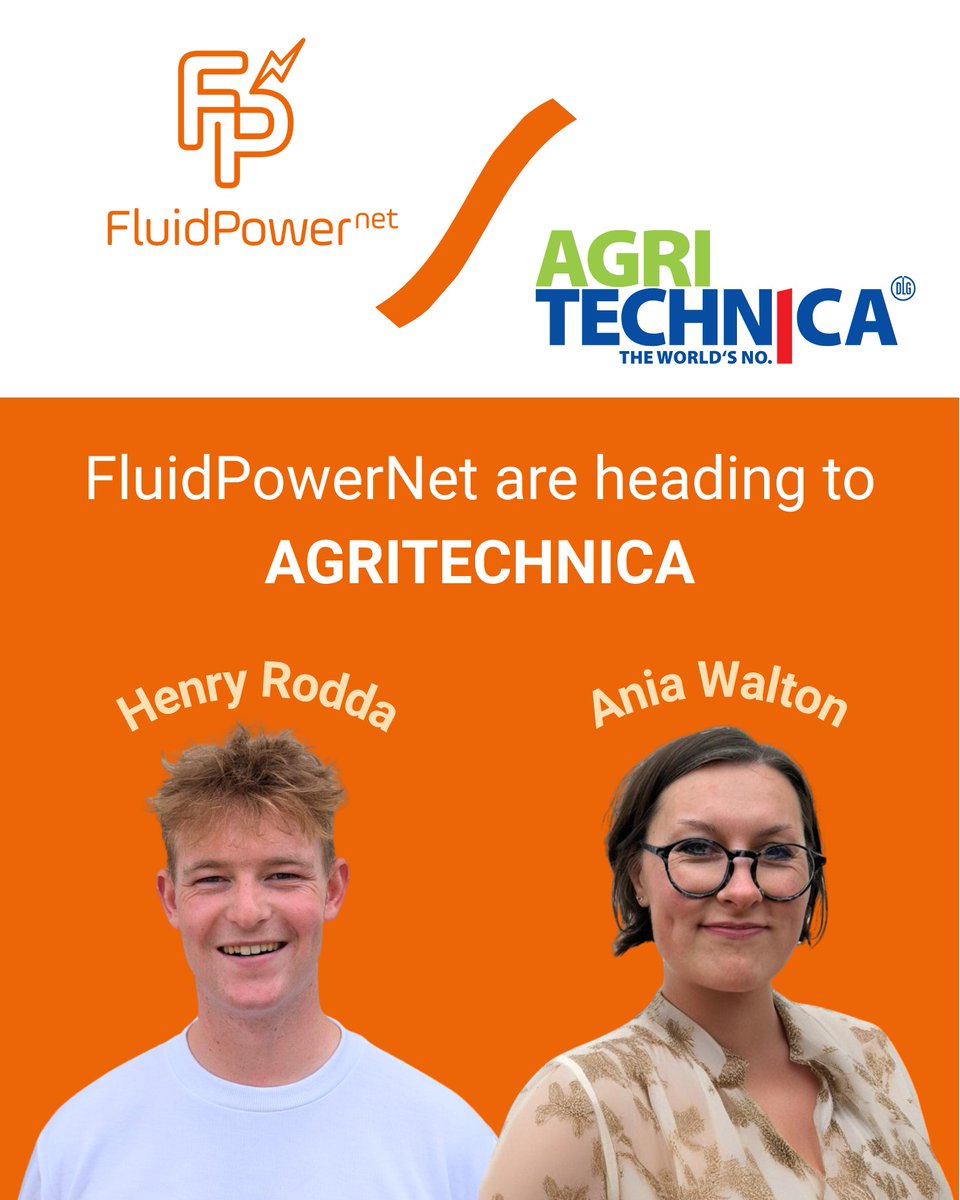 FluidPowerNet's tweet image. We’re heading to AGRITECHNICA Hannover on 13th November!

Keep an eye out for Ania and Henry from the FluidPowerNet team. Say hello 👋 or ask them anything about the platform!

If you would like to arrange a meeting please email, sales@fluidpowernet.net

#agritechnica #hannover