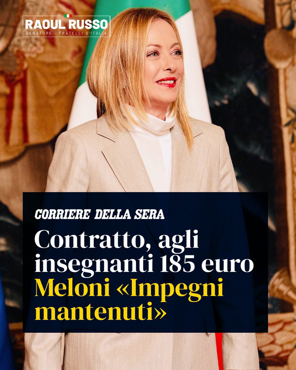 Il Governo Meloni riconosce il valore di chi forma le nuove generazioni: aumenti concreti per il personale scolastico.
Mentre altri polemizzano, noi lavoriamo per dare risposte reali.