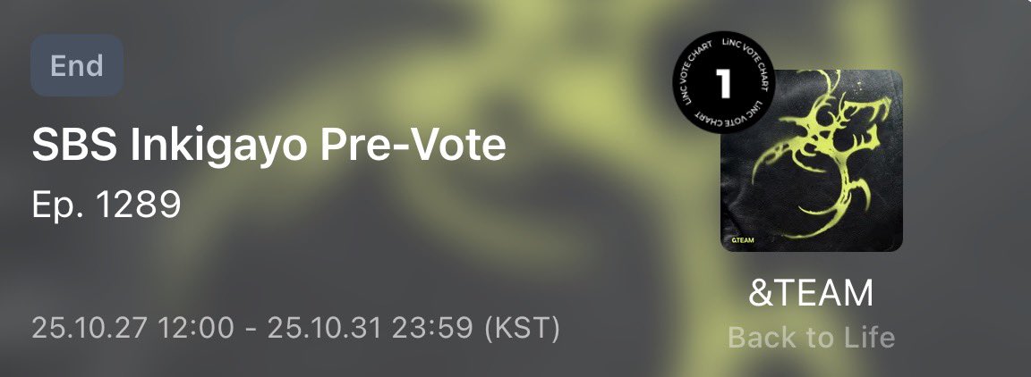 Luné💙

I want to apologize for the mistake in my previous post. The live voting for Inkigayo is actually on the Higher app, not LiNC.

The broadcast will take place on November 9. We’ve already won the pre-votes, and now our focus is on collecting as many Rubies as possible on