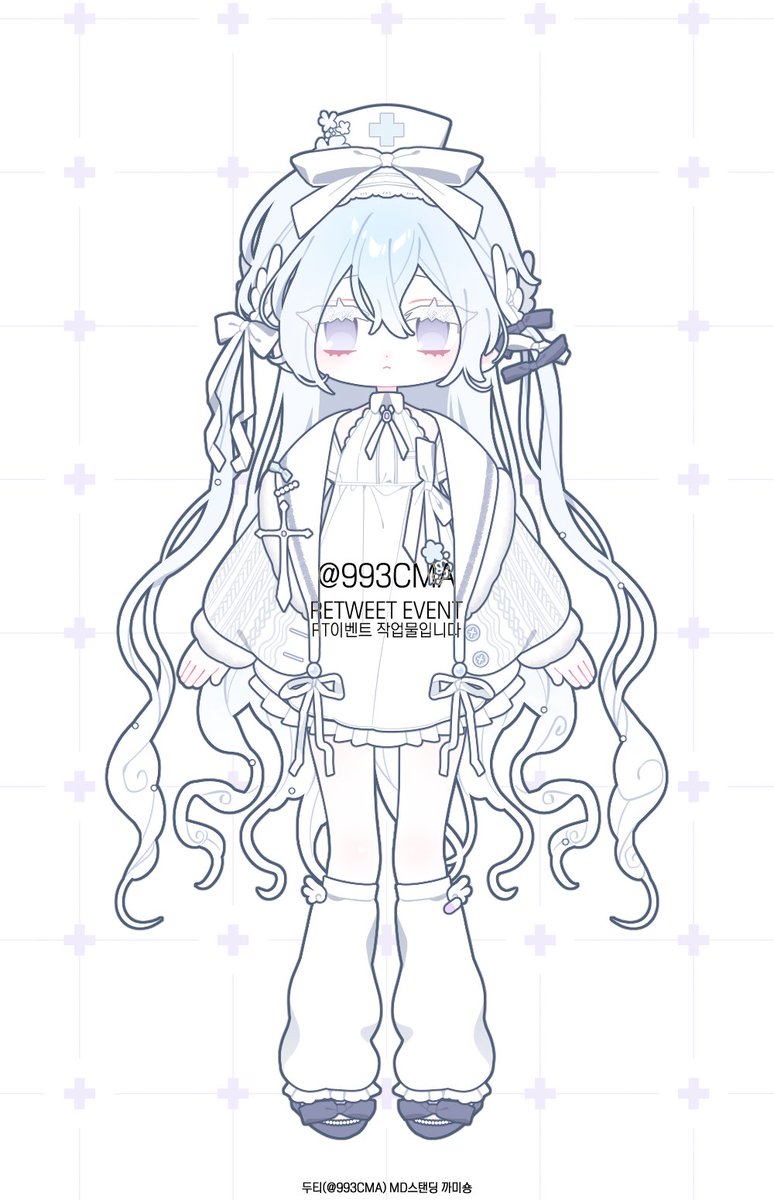 RT이벤트로 의상 디자인 작업했었어요
푸르고 하얀 예쁜 캐릭터가 둘이나^__^