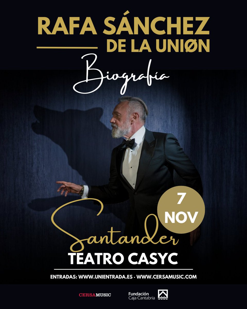 Rafa Sánchez. "Biografía". Este concierto es un recorrido por las canciones más icónicas de LA UNIÓN ilustradas con lo vivido en 36 años de vigencia de la banda. Este viernes 7 de noviembre, a las 19:30 h., en #casyc. Últimas entradas a la venta a partir de esta medianoche