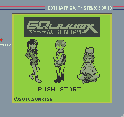 genk02020n's tweet photo. WiiUゲームパッドで打った、ゲームボーイ版・機動戦士Gundamジークアクス。

#ジークアクス
#GQuuuuuuX
#マチュ道
#WiiU版ドットアーティスト https://t.co/uiL7yTrXWS
