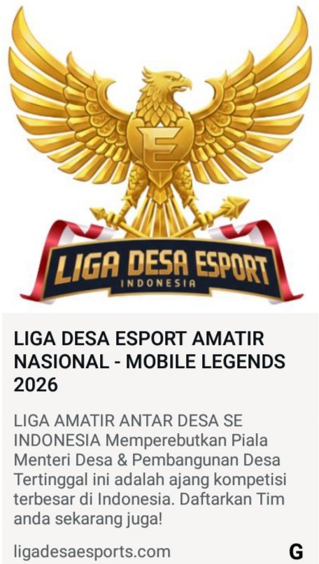 MBalyaman's tweet photo. Liga sepak bola Desa memperebutkan piala Menteri Desa akan segera bergulir, siapkan tim sepak bola Desa anda untuk mendaftar biar jadi juara.

#LigaSepakBolaDesa
#PialaMenteriDesa
#LahirTalentaSepakBolaDesa

@prabowo
@YandriSusanto
@ArizaPatria https://t.co/kDIpvlTehE