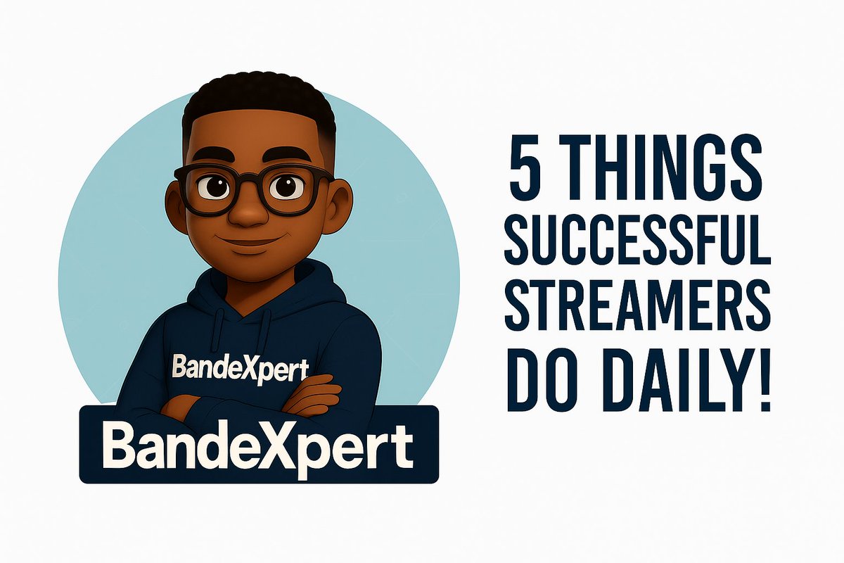 BandeXpert001's tweet image. 🎮 5 Things Successful Streamers Do Daily 👇
1️⃣ Plan before you go live
2️⃣ Engage with your community
3️⃣ Optimize your setup
4️⃣ Learn from every stream
5️⃣ Stay consistent &amp;amp; show up
💡 Growth isn’t luck — it’s built through discipline, creativity &amp;amp; consistency.
#StreamerTips