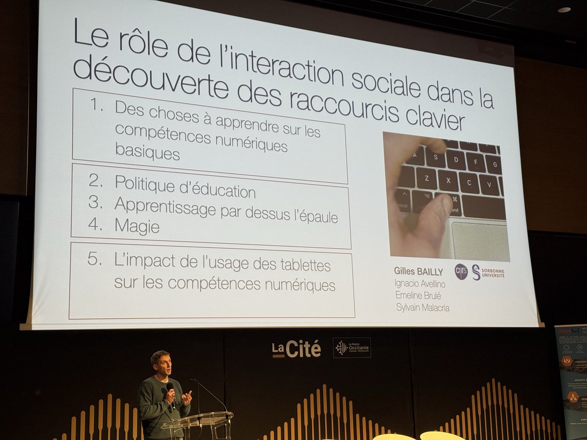🏆 Gilles Bailly just presented at #IHM25: The Role of Social Interactions in the Interaction Discovery of Keyboard Shortcuts.

Congratulations on the Best Paper Award!

<a href="/gilles_bailly/">Gilles Bailly</a> <a href="/ignacioavellino/">Ignacio Avellino</a> <a href="/e_mln_e/">Dr Emeline Brulé</a> 
<a href="/afihm/">AFIHM</a> @sylvainmalacria

dx.doi.org/10.1145/376571…