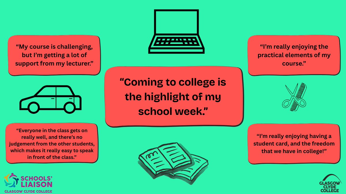 We’ve been holding our Schools Class Rep meetings over the last couple of weeks — and we’ve had some brilliant feedback from our students! 🙌
Big thanks to everyone who took part 💙
#GlasgowClydeCollege #schools #seniorphase