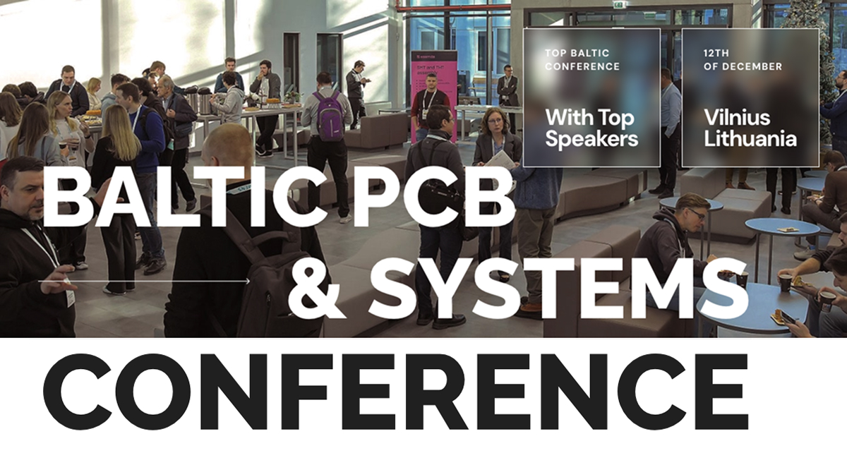 Sintecsbv's tweet photo. Join the Baltic PCB and Systems Conference 2025 in Vilnius, a key event for professionals in electronic and hardware design.

Participation is free of charge. Secure your place now at https://t.co/355hab0X3Q

#BalticPCB2025 #Sintecs #VilniusTech #HardwareDesign #SignalIntegrity https://t.co/o5K91E3oW1