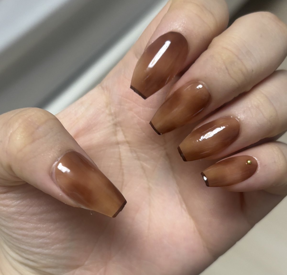 new네일을 낄여왓어요