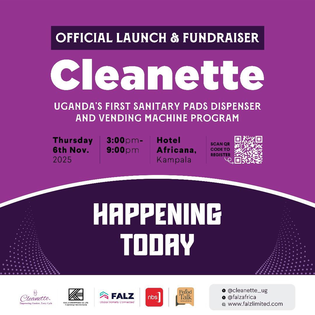 TracyKirabo4's tweet photo. Happening today🔥🔥

The official launch &amp; Fundraiser of @cleanette_ug ✨

Let’s meet at Hotel Africana at 3pm, for the unveiling of Uganda’s first sanitary pads dispenser and vending machine program!

#CleanetteFundraiser
#CleanetteLaunch https://t.co/WRM0mPza1q