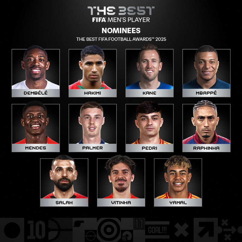 FIFAWorldCup's tweet photo. ⭐ Your nominees for #TheBest FIFA Men's Player 2025.

🗳️ Cast your vote now!