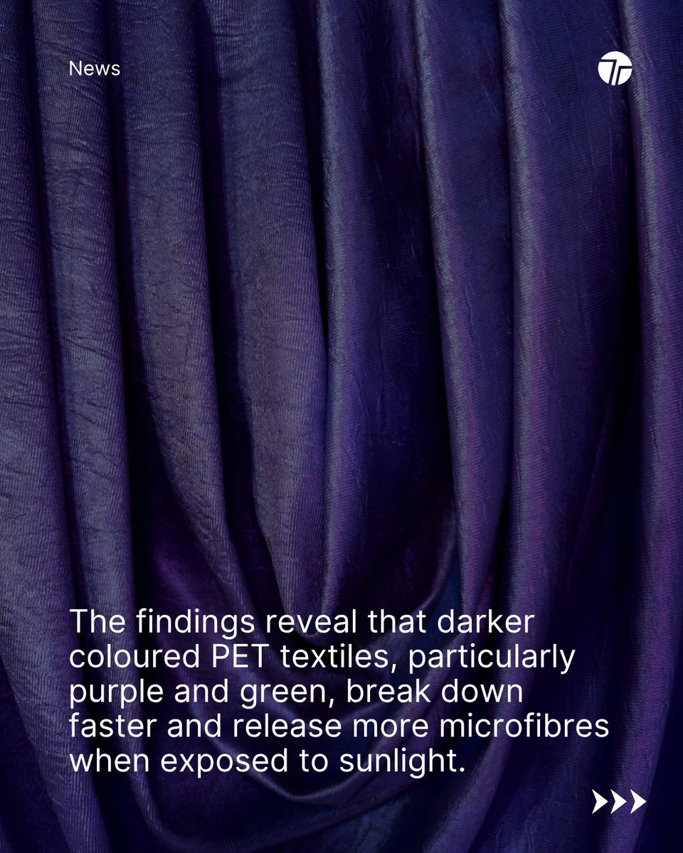 TechTeysha's tweet image. New research suggests that fabric colour and dye may be accelerating this environmental crisis - with darker coloured PET textiles releasing more microfibres into the ocean when exposed to sunlight. 

#Plasticpollution #PlasticFree #Microplastics